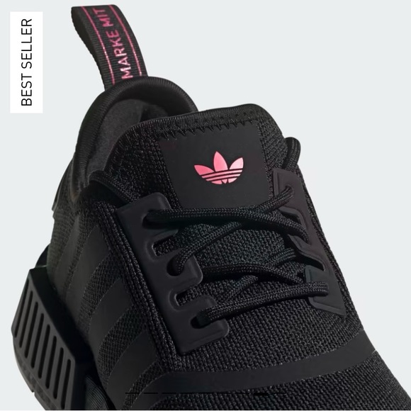 Adidas NMD Womens all black w/pink - Picture 3 of 4